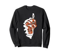 Isla de Córcega Mapa con Casas Corse Francia Córcega Sudadera