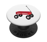 Isla de Fuego Carro Rojo Vacaciones Playa de Verano Long Island NY PopSockets PopGrip Adhesivo