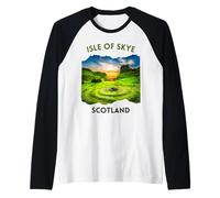 Isla de Skye Escocia Souvenir Reino Unido Histórico Reino Unido Camiseta Manga Raglan