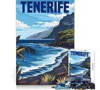 Isla de Tenerife, España Rompecabezas de 1000 Piezas para Adolescentes Juguete para ejercitar la Mente Regalo Original para una escapada Tranquila 38x26cm