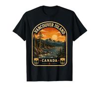 Isla de Vancouver Canadá Vintage Columbia Británica Viajes Camiseta gráfica económica