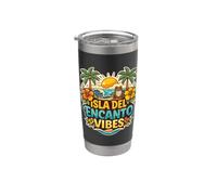 Isla del Encanto Vibes Coquí Tropical Vaso térmico de acero inoxidable de doble pared