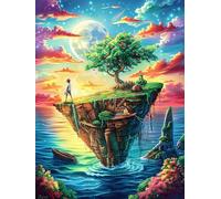 Isla Flotante con un árbol mágico Puzzle 300 Piezas Papel Mayores Paisajes y Ciencia ficción Terapia Ocupacional para Relajarse Entretenimiento Sin Pantalla Más Vendido Regalo Origin