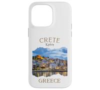 Isla griega Creta Grecia con Rethimno Town Harbour Carcasa para iPhone 14 Pro Max