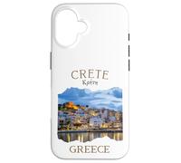 Isla griega Creta Grecia con Rethimno Town Harbour Carcasa para iPhone 16