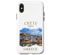 Isla griega Creta Grecia con Rethimno Town Harbour Carcasa para iPhone X/XS