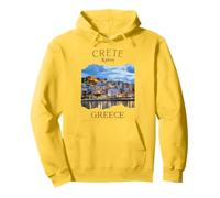 Isla griega Creta Grecia con Rethimno Town Harbour Sudadera con Capucha