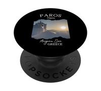 Isla Griega Paros Grecia Grecia Souvenir de vacaciones Mujeres Hombres PopSockets PopGrip Adhesivo