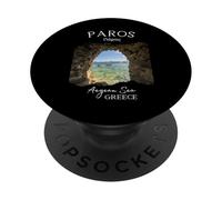 Isla Griega Paros Grecia Grecia Souvenir de vacaciones Mujeres Hombres PopSockets PopGrip Adhesivo