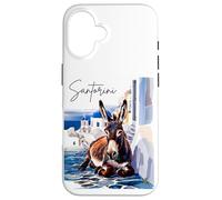 Isla Griega Santorini Grecia Burro en pueblo griego Carcasa para iPhone 16