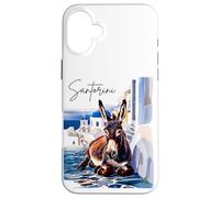 Isla Griega Santorini Grecia Burro en pueblo griego Carcasa para iPhone 16 Plus