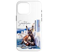 Isla Griega Santorini Grecia Burro en pueblo griego Carcasa para iPhone 16 Pro Max