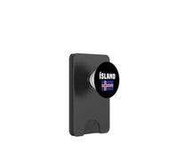 Isla islandés Idioma Patriótico Islandés Bandera Orgullo PopSockets PopWallet para MagSafe