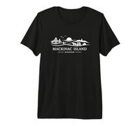 Isla Mackinac, Michigan, EE. UU., Novedad Minimalista clásica Camiseta Premium