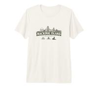 Isla Mackinac, Michigan, EE. UU., Novedad Minimalista clásica Camiseta Premium