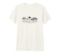 Isla Mackinac, Michigan, EE. UU., Novedad Minimalista clásica Camiseta Premium