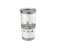 Isla Mackinac, Michigan, EE. UU., Novedad minimalista clásica Vaso térmico de acero inoxidable de doble pared