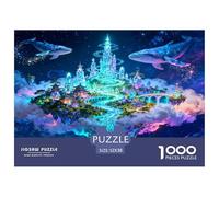 Isla mágica Flotante Puzzle De 1000 Piezas, Moderno DIY,Entretenimiento Creativo Clásicos para Adultos Y Niños A Partir De 12 Años Un Rompecabezas Desafiante - Obra De Arte 52x38cm/1000pcs