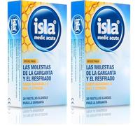 Isla Medic Acute Pastillas Blandas para Chupar, Alivian el Dolor de Garganta y el Resfriado, con Musgo de Islandia, para Adultos y Niños a Partir de 6 Años, Sabor Miel y Cítricos, 20 Pastillas