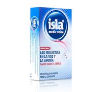 Isla - Medic Voice Pastillas Garganta Musgo de Islandia, Cereza, 20 Uds | Alivio Voz y Afonía, Molestias, Adultos y Niños desde 6 Años, Pastillas Blandas, para Chupar
