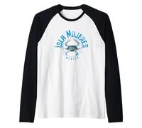 Isla Mujeres México Diseño de cangrejo Camiseta Manga Raglan