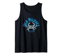 Isla Mujeres México Diseño de cangrejo Camiseta sin Mangas