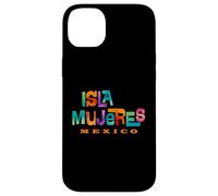 Isla Mujeres México Retro Tropical Diseño Tipográfico Carcasa para iPhone 14 Plus
