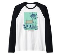 Isla Mujeres México Souvenir Cancún Vintage Beach Art Camiseta Manga Raglan