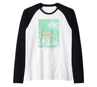 Isla Mujeres México Souvenir Cancún Vintage Beach Art Camiseta Manga Raglan