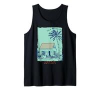 Isla Mujeres México Souvenir Cancún Vintage Beach Art Camiseta sin Mangas
