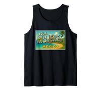 Isla Mujeres México Vintage Travel Souvenir Post Art Graphic Camiseta sin Mangas