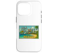 Isla Mujeres México Vintage Travel Souvenir Post Art Graphic Carcasa para iPhone 16 Pro