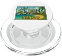 Isla Mujeres México Vintage Travel Souvenir Post Art Graphic PopSockets PopGrip para MagSafe