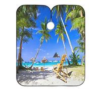 Isla Paraíso Capas De Corte Peluqueria Ligera Cortar Cabello Delantal Impermeable Capa Peluqueria Para Peluquero Niños Peluquería 140X168Cm