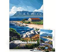 Isla Robben, Sudáfrica Rompecabezas de 1000 Piezas para Adultos Ayuda a Mejorar la Memoria y Calma la Mente Diseño, Montaje y Regalo Creativo (38x26cm)