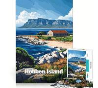 Isla Robben, Sudáfrica Rompecabezas de 1000 Piezas para Adultos Ayuda a Mejorar la Memoria y Calma la Mente Diseño, Montaje y Regalo Creativo (38x26cm)