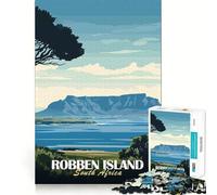 Isla Robben, Sudáfrica Rompecabezas de 1000 Piezas para Adultos Mejora la Memoria Diversión Relajante Bordes Afilados Regalo Ideal para Las Fiestas (38x52cm)