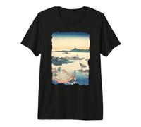 Isla Tsukuda en Musashi Hokusai Vintage Retro Arte Japonés Camiseta Premium