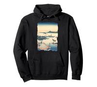 Isla Tsukuda en Musashi Hokusai Vintage Retro Arte Japonés Sudadera con Capucha