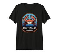 Isla Tybee Georgia Crab Coastal Beach Travel Camiseta Premium
