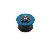 Isla Tybee Georgia Crab Coastal Beach Travel PopSockets PopGrip Adhesivo