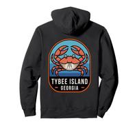 Isla Tybee Georgia Crab Coastal Beach Travel Sudadera con Capucha