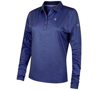Isla Verde de Las Mujeres Ladies Polo de Manga Larga Top, Mujer, Color French Navy, tamaño Medium