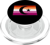 Islam Crescent And Star Bandera del orgullo gay lesbiano musulmán PopSockets PopGrip para MagSafe