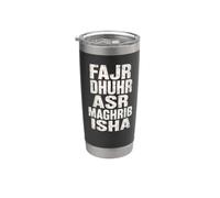 Islamic Call To Prayer Fajr Dhuhr Asr Maghrib Isha Muslim Vaso térmico de acero inoxidable de doble pared