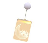 Islamic Eid Mubarak - Lámpara de ventana con LED cálido para decoración navideña