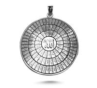 Islamic Jewelry 99 nombres de Allah (CC) 925 K colgante unisex de plata de ley 99 K y colgante de coche