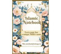 Islamic Notebook: With deep teal, blush pink, ivory, gold, olive green, dusty blue, peach, and warm beige Cover | 99 Names of Allah. Every Page Has a ... | 6 x 9 inches | 100 Pages | Wide Journal