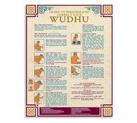 Islamic Prayer Preparation Chart Wudu Ablution Steps Educational Canvas Poster for Family Living Room(Unframed,12x18inch(30x45cm))