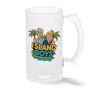 Island Boys Funny Political Satire Mug - Sarcastic News & Politics Coffee Cup - Novelty Gag Gift for Men and Women Transparente taza de Stein de la cerveza 0.5L